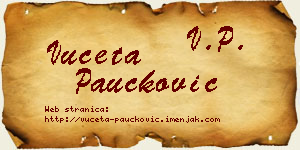 Vuceta Paučković vizit kartica